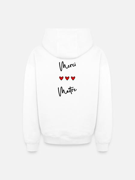 MASTER. MASTER - Oversized Heavyweight Unisex Zip Hoodie - white