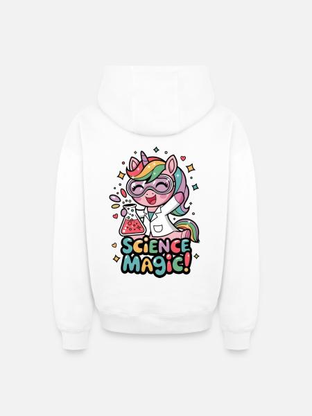 Science Magic! - Oversized Heavyweight Unisex Zip Hoodie - white
