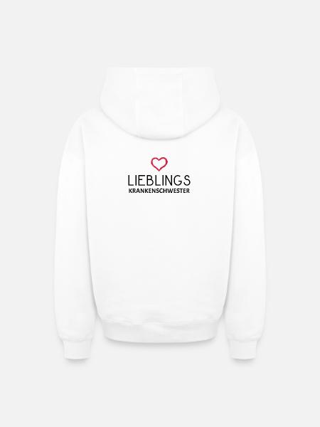 Krankenschwester - Oversized Heavyweight Unisex Zip Hoodie - Weiß