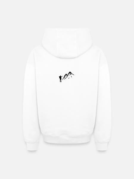 Trekking - Oversized Heavyweight Unisex Zip Hoodie - Weiß