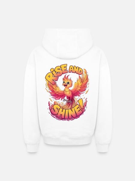 Raus aus den Federn - Oversized Heavyweight Unisex Zip Hoodie - Weiß
