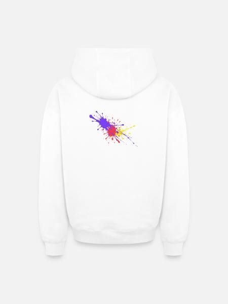 Bunte Farbflecken Geschenk stylish - Oversized Heavyweight Unisex Zip Hoodie - Weiß