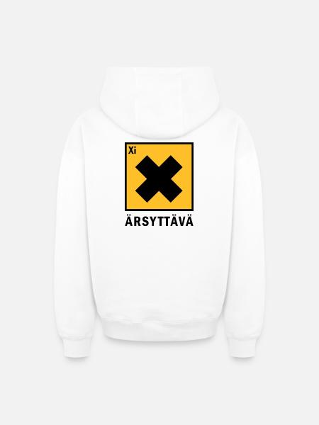 irritating - Oversized Heavyweight Unisex Zip Hoodie - white