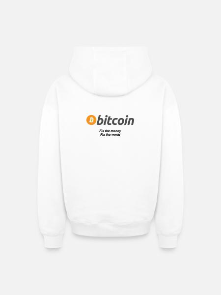 Fixthemoney - Oversized Heavyweight Unisex Zip Hoodie - Weiß