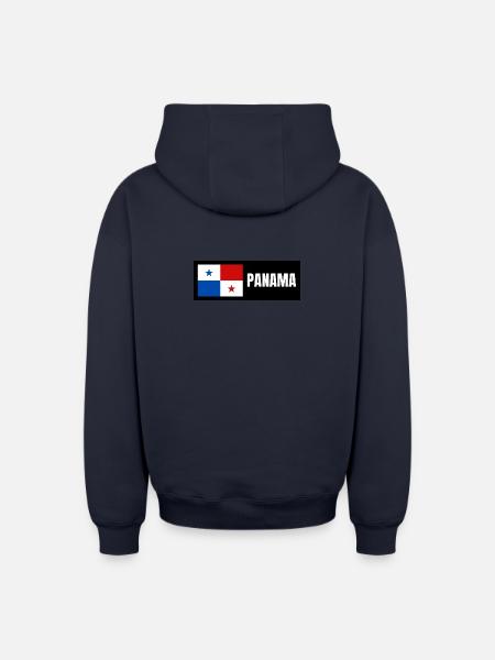 Panama Flagge - Oversized Heavyweight Unisex Zip Hoodie - Navy