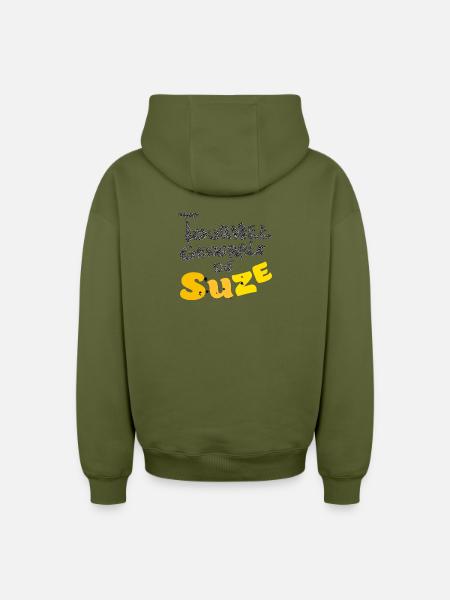 Suzee funny - Sweat à capuche unisexe zippé oversize épais SPREAD - kaki