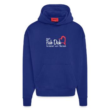 Mein Fick dich kommt von Herzen - Hoodie- made by SPREAD  - Iconic Blue - Vorne