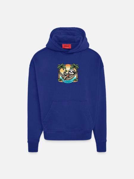 Sloth in hammock - Hoodie- made by SPREAD - Iconic Blue