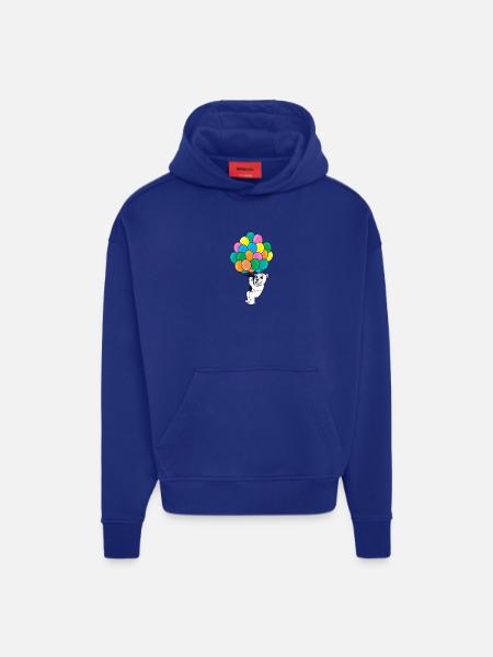 Polar bear balloon - Hoodie- made by SPREAD - Iconic Blue