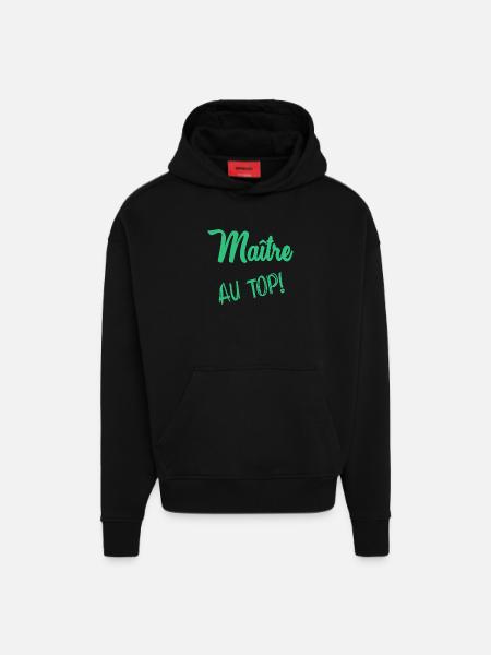 MASTER - Hoodie- made by SPREAD - SOLID BLACK