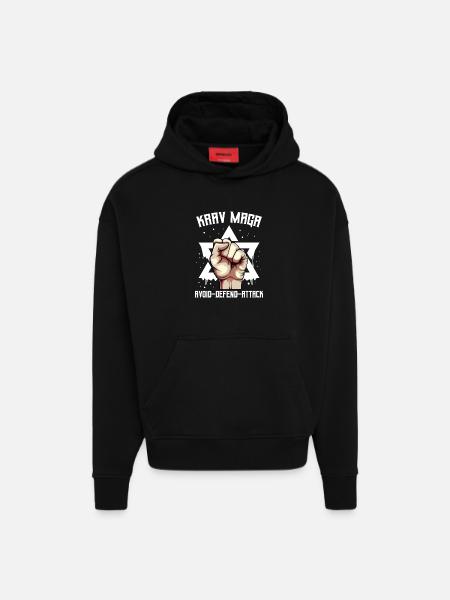 Krav Maga - Hoodie- made by SPREAD - SOLID BLACK