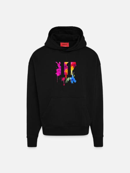 11 ANS 11E ANNIVERSAIRE - Sweat à capuche bio épais oversize fabriqué en UE - SOLID BLACK