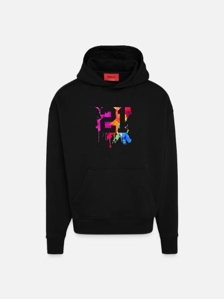 21 YEARS OLD 21ST BIRTHDAY - Hoodie- made by SPREAD - SOLID BLACK