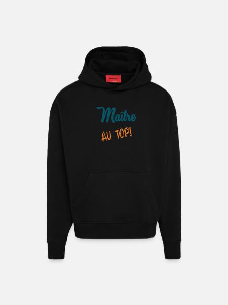 MAITRE - Sweat à capuche bio épais oversize fabriqué en UE - SOLID BLACK