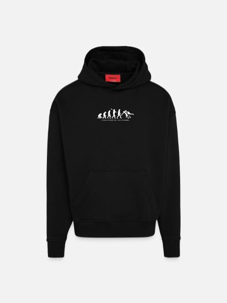 Wrestling - Hoodie- made by SPREAD - SOLID BLACK