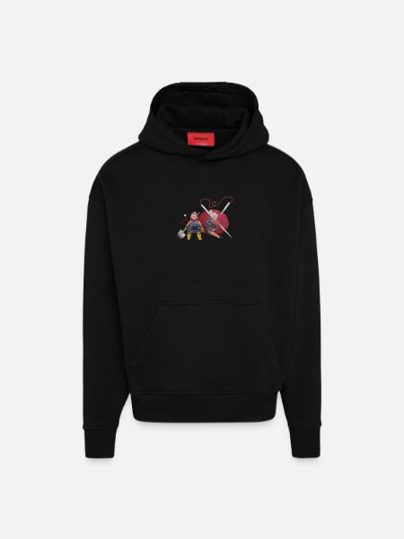 Grandma's Adventure - Hoodie- made by SPREAD - SOLID BLACK