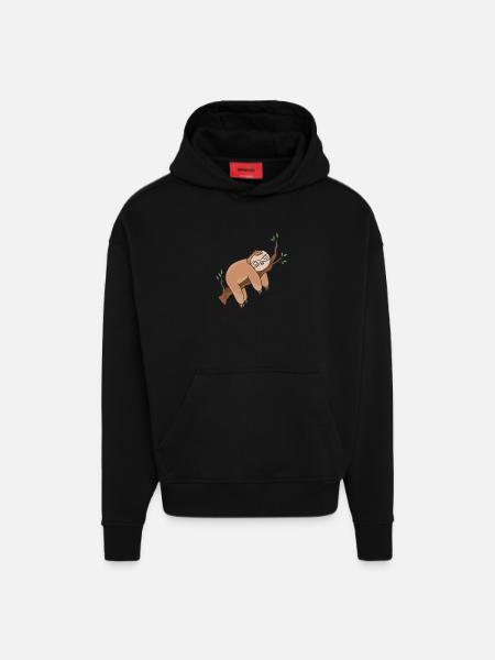 Faultier - Hoodie- made by SPREAD  - SOLID BLACK