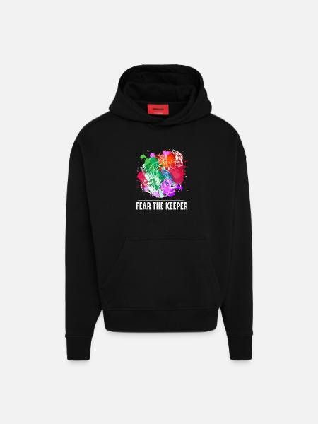 hockey - Sweat à capuche bio épais oversize fabriqué en UE - SOLID BLACK