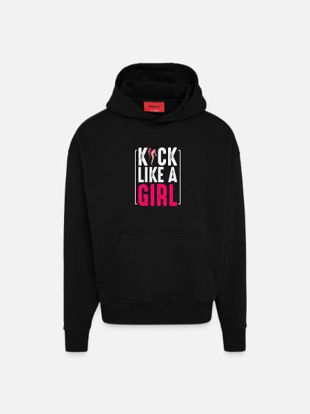 Kickboxing - Hoodie- made by SPREAD  - SOLID BLACK