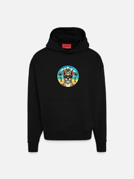 Braque Du Bourbonnais Hunderasse Cartoon Sonnenbrille - Hoodie- made by SPREAD  - SOLID BLACK