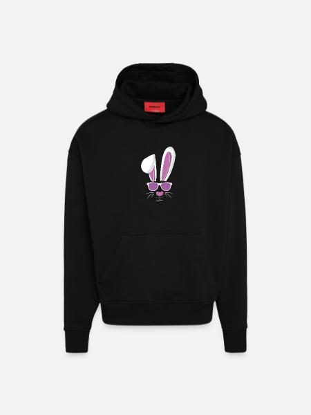 Cool ski and Easter - Hoodie- made by SPREAD  - SOLID BLACK