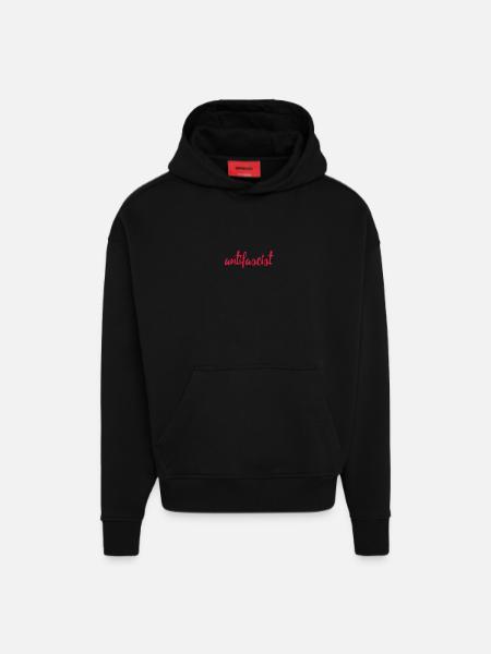Always Antifascist - Hoodie- made by SPREAD - SOLID BLACK