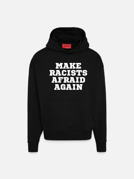 Racists scare again - Hoodie- made by SPREAD - SOLID BLACK