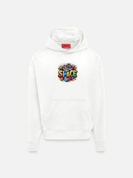 Space astronaut child - Hoodie- made by SPREAD  - OFF WHITE