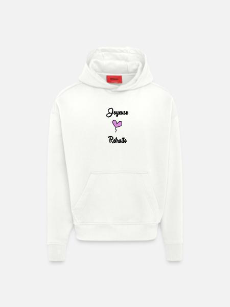 RETIREMENT. RETIREMENT. RETIRED. RETIREMENT - Hoodie- made by SPREAD  - OFF WHITE
