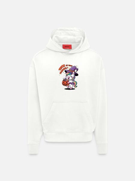 Trick Or Treat Yourself - Hoodie- made by SPREAD - OFF WHITE