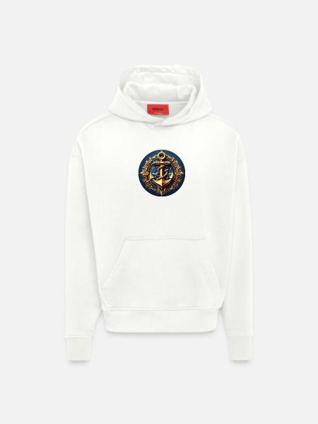 Anchor Logo - Hoodie- made by SPREAD  - OFF WHITE