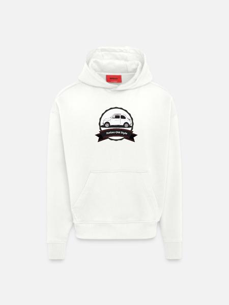 500 - Sweat à capuche bio épais oversize fabriqué en UE - OFF WHITE