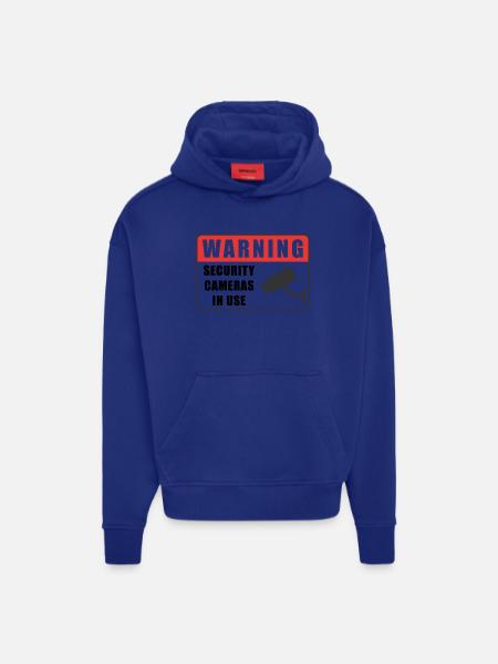 Warning CCTV Camera Badge Security Sign Icon - Hoodie- made by SPREAD  - OFF WHITE