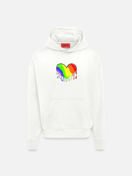 Heart - Hoodie- made by SPREAD - OFF WHITE