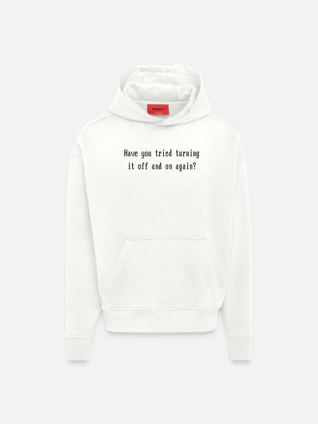 On or Off - Hoodie- made by SPREAD - OFF WHITE