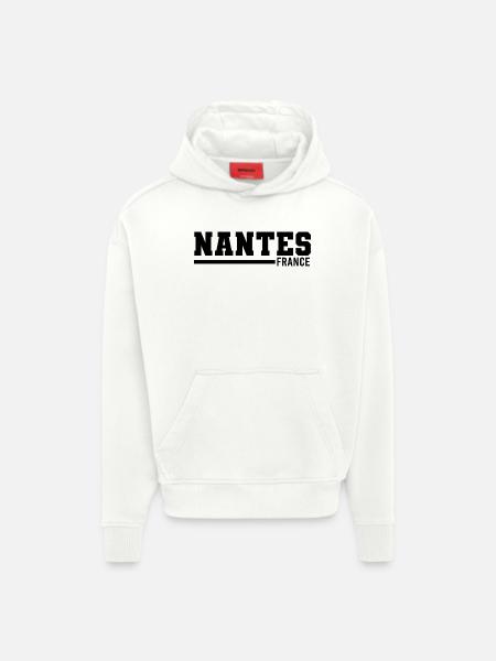 Nantes | France - Hoodie- made by SPREAD - OFF WHITE