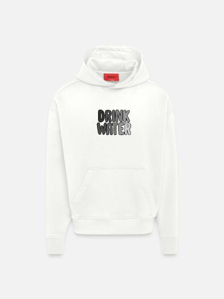 Drink Water - Hoodie- made by SPREAD  - OFF WHITE