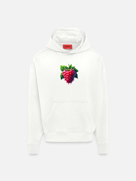 Runny leafy raspberry - Hoodie- made by SPREAD - OFF WHITE