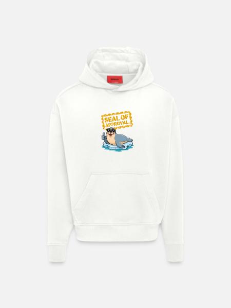 Seal Of Approval - Hoodie- made by SPREAD - OFF WHITE