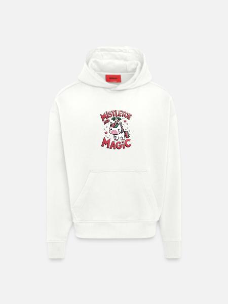 Mistletoe And Magic - Hoodie- made by SPREAD  - OFF WHITE