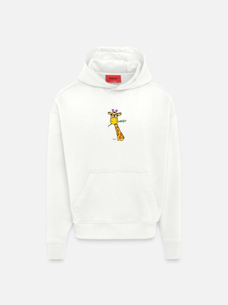 Cute Giraffe - Hoodie- made by SPREAD - OFF WHITE