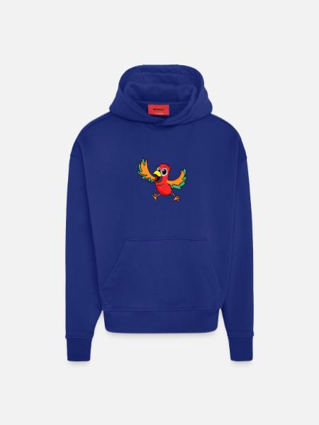 perroquet - Sweat à capuche bio épais oversize fabriqué en UE - OFF WHITE