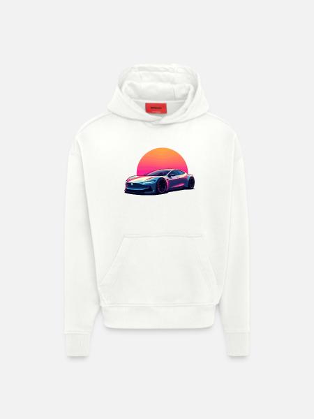 Electric Wave - Hoodie- made by SPREAD - OFF WHITE
