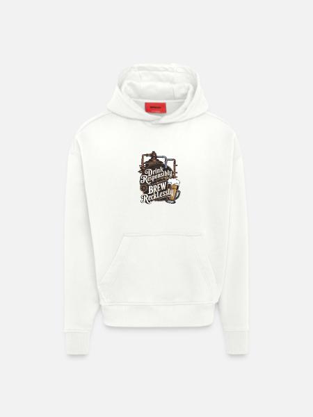 Drink Responsibly, Brew Recklessly - Hoodie- made by SPREAD - OFF WHITE