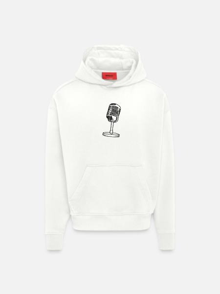 Mikrofon - Retro - gezeichnet - Hoodie- made by SPREAD - OFF WHITE