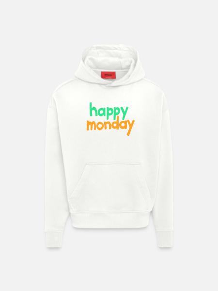 happy monday - Hoodie- made by SPREAD - OFF WHITE