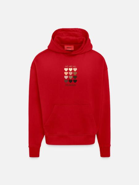 We are all human - Hoodie- made by SPREAD - Rot