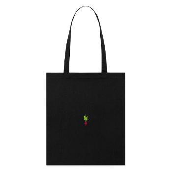 Embroidered radishes - Stanley/Stella Organic Tote Bag - black - Front