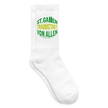 St.Gallen - Traumstadt von allen - Tennissocken - Weiß - Rechts