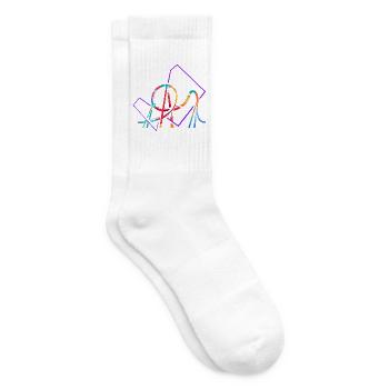 Turbulente Achterbahn Loopingbahn - Tennissocken - Weiß - Rechts